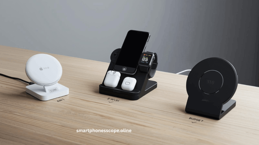 Best wireless chargers for iPhone 13 including Apple MagSafe, Belkin 3-in-1 station, and Anker PowerWave pad