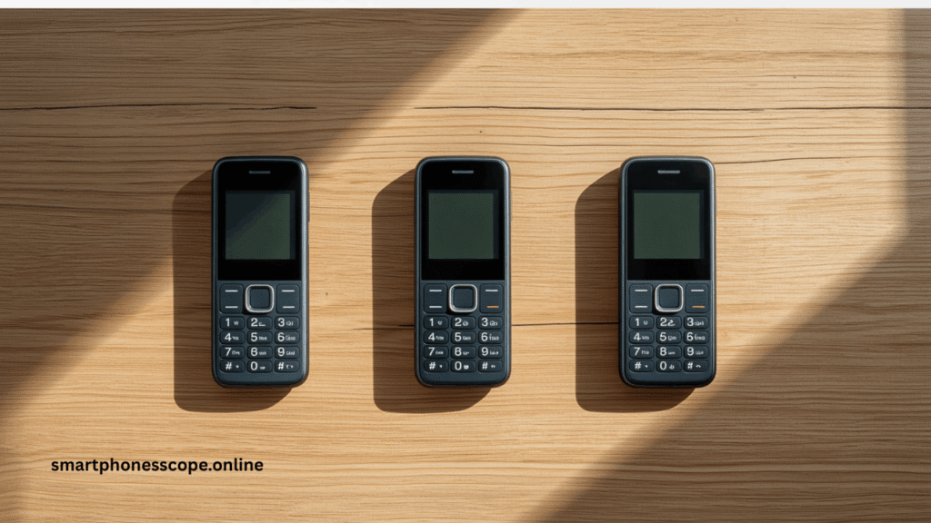 Best AI feature phones 2026 lineup with smart keypad phones on desk"